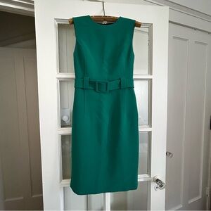 JUDITH & CHARLES Green Belted Dress